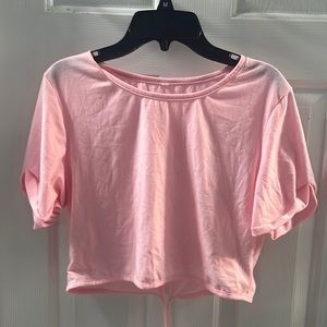 Fitted Pink Crop Top